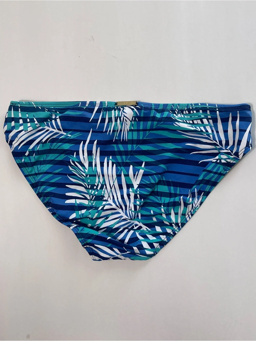 Ralph Lauren Women’s Blue & White Tropical Leaf Bikini Bottom Size 6 NWOT